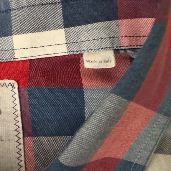 Billy Reid Buffalo Check Oxford Shirt Made in Italy - Picture 8 of 13